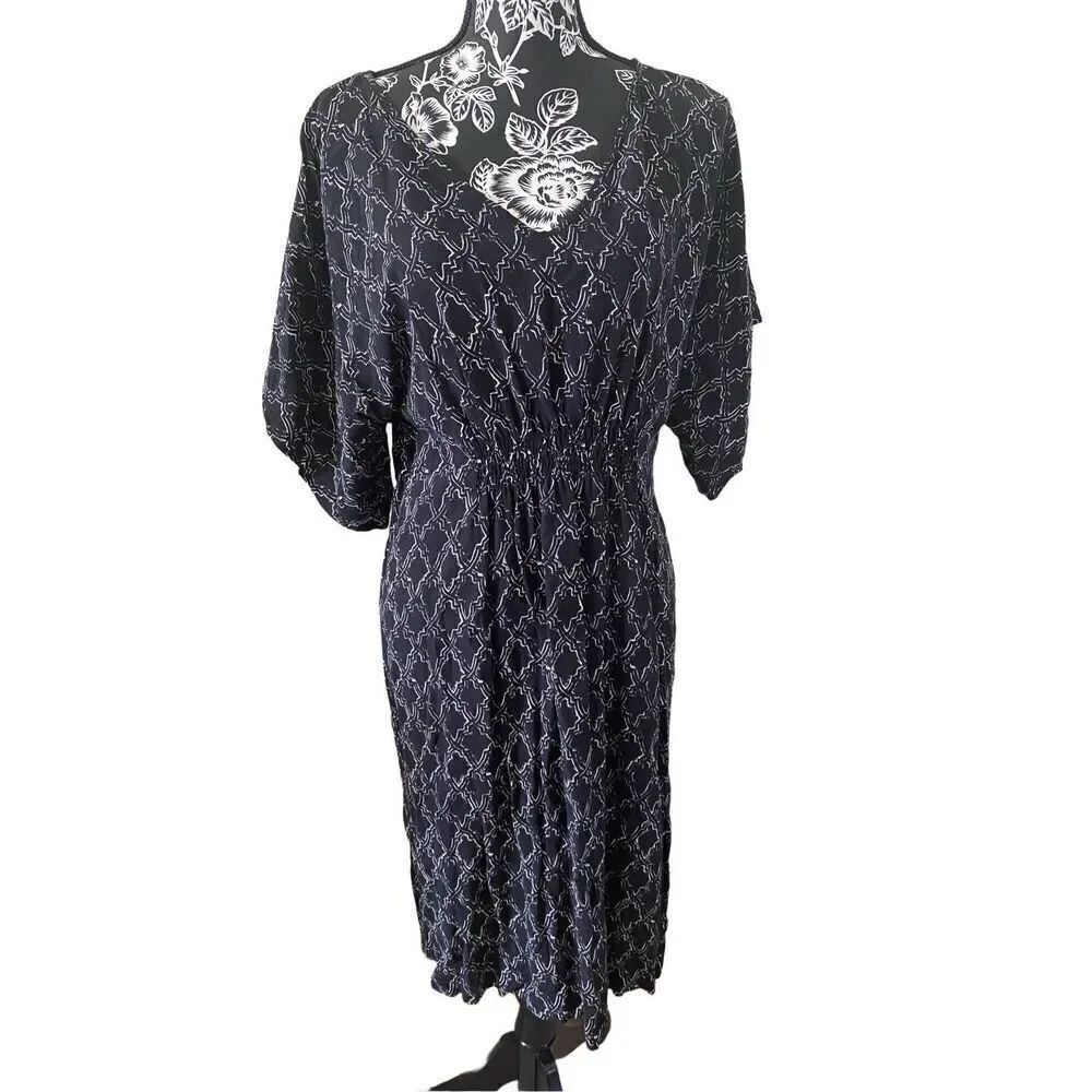 Liz Lange Maternity Geometric Dress V Neck Formal Wedding Occupational
